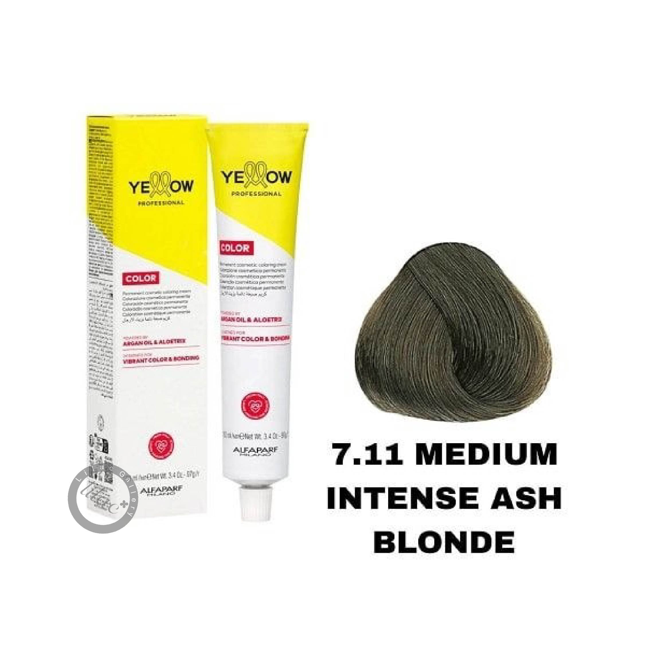 آلفا پرف یلو ALFAPARF YELLOW PROFESSIONAL رنگ مو شماره 7.11 بلوند خاکستری متوسط قوی 100 میل