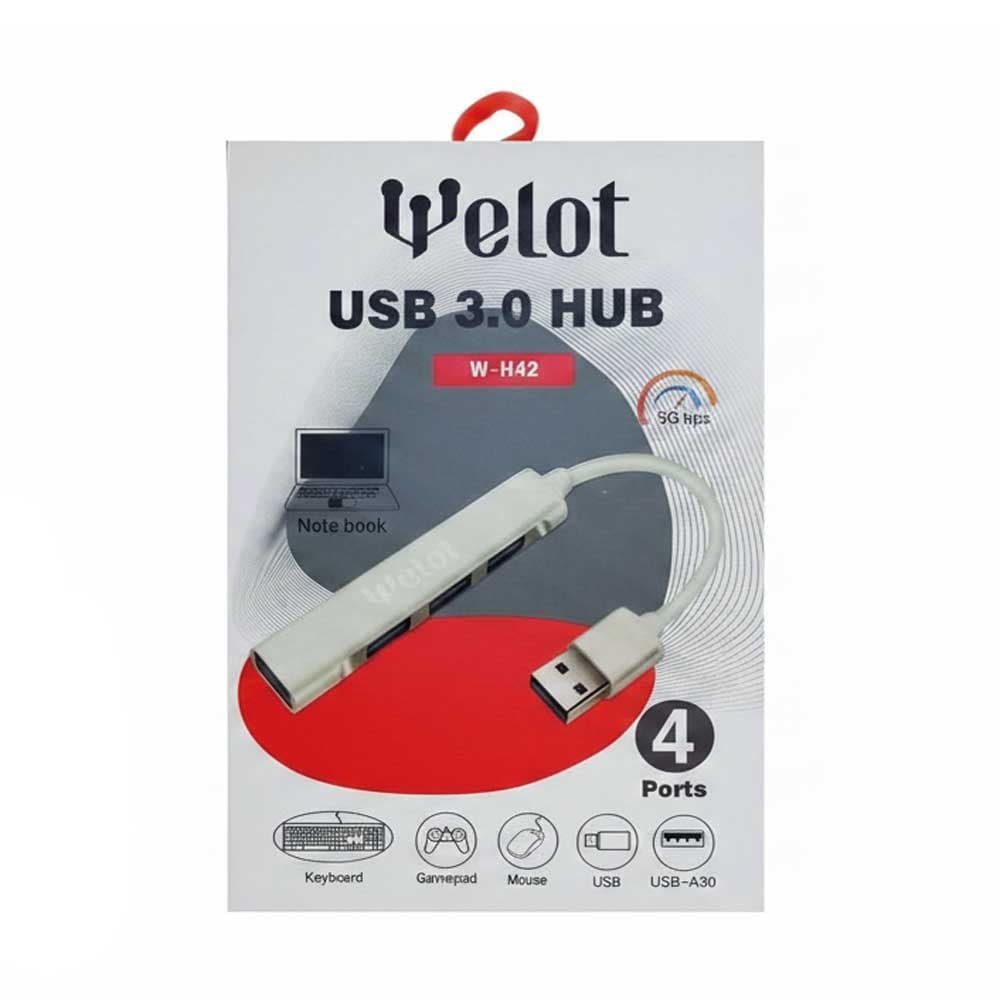 هاب 4 پورت WELOT W-HC42 USB 3.0