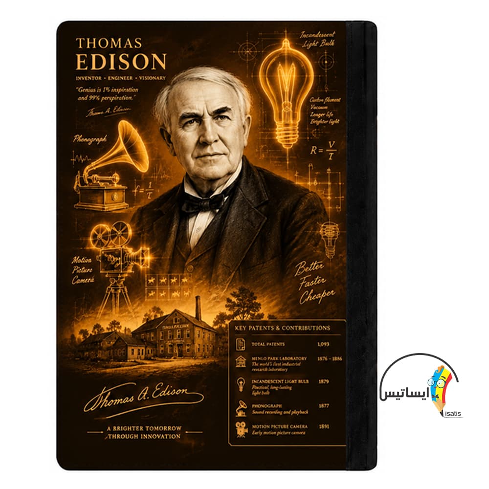 کلاسور طرح توماس ادیسون مدل Thomas Alva Edison کد X1