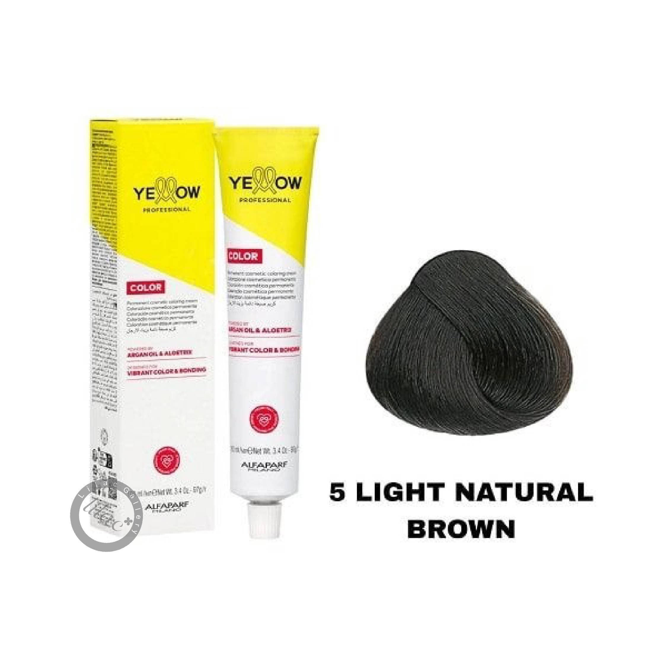 آلفا پرف یلو ALFAPARF YELLOW PROFESSIONAL رنگ مو شماره 5 قهوه ای طبیعی روشن 100 میل