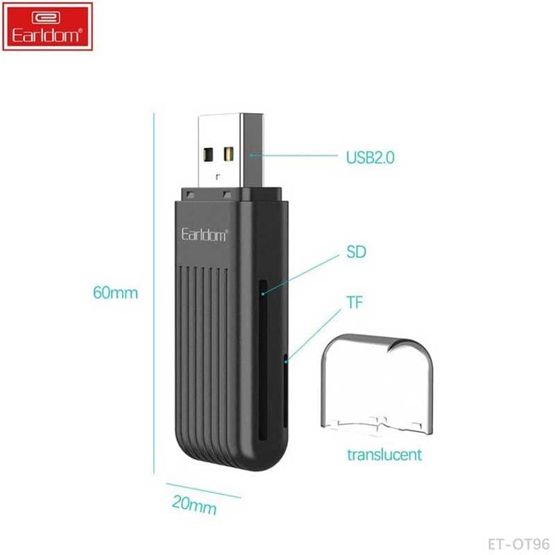 رم ریدر Earldom ET-OT96 2IN1 USB Card Reader — تصویر ۵