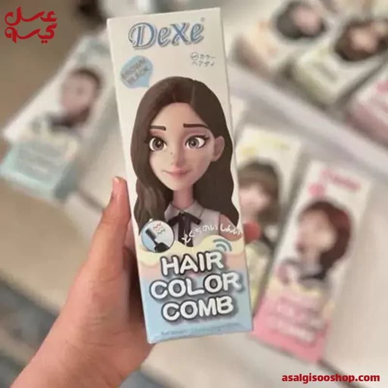 شامپو رنگ گیاهی دکسی رنگ قهوهای تیره| Dexy Herbal Hair Color Shampoo Dark Brown| کد 2794