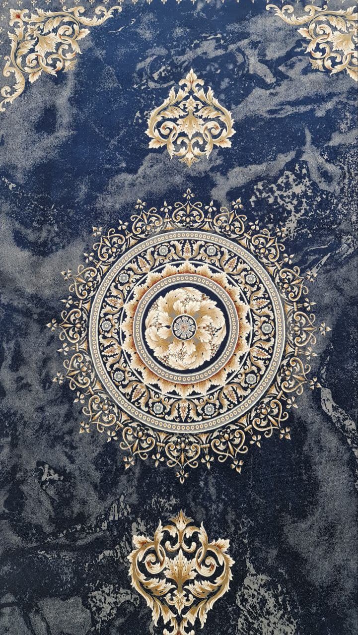 فرش ۱۲۰۰ شانه برجسته نقشه لیانا زمینه سرمه ای — تصویر ۳