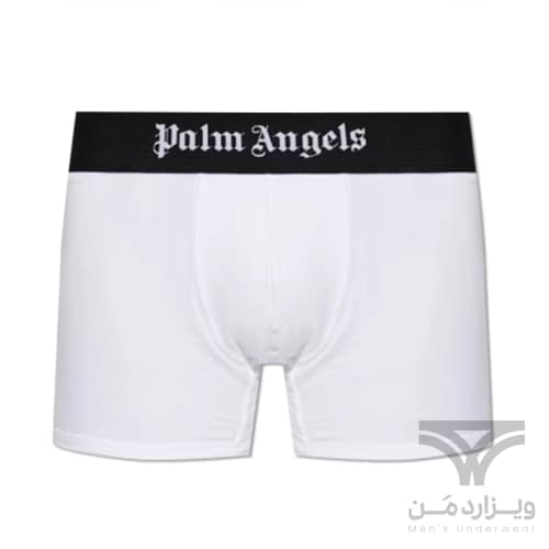 شورت مردانه باکسر بریف اورجینال وارداتی برند Palm Angels سرمه ای مشکی سفید کش 5 سانتی — تصویر ۸