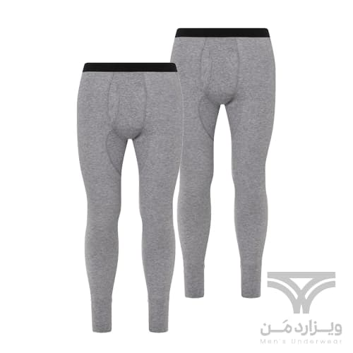 پک 2 تایی لگینگ مردانه کش پهن جذب بیس لایر اسمارا من Esmara Men آلمان فلای دار کبریتی طوسی