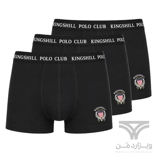 پک 3 تایی شورت مردانه باکسر بریف اورجینال وارداتی King Shill مشکی