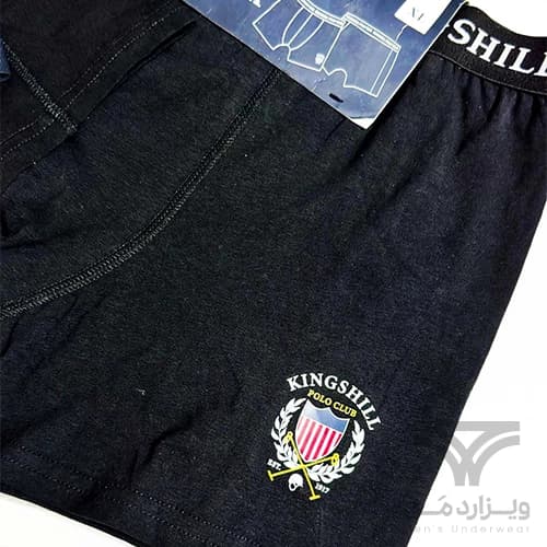 پک 3 تایی شورت مردانه باکسر بریف اورجینال وارداتی King Shill مشکی — تصویر ۵