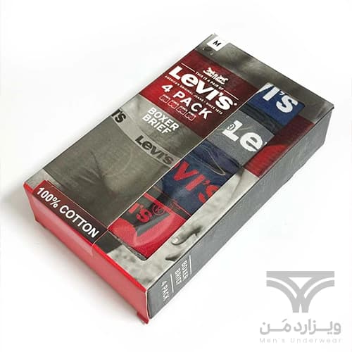 پک 4 تایی شورت مردانه باکسر بریف میکروفایبر اورجینال وارداتی برند لیوایز Levi’s آمریکا کش 4 سانتی رنگبندی رندوم