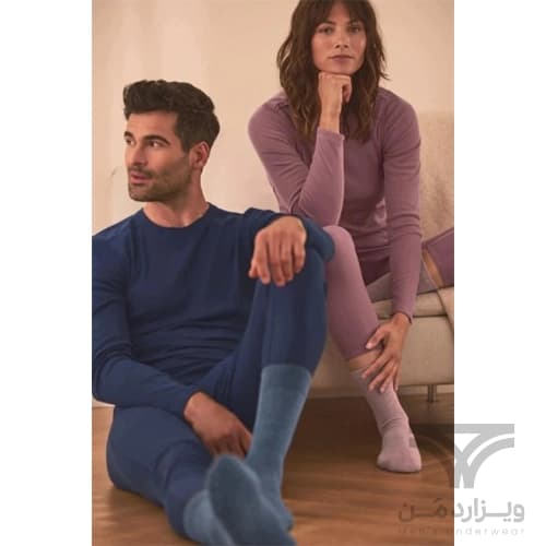 بلوز مردانه ترمو (حرارتی) بیس لایر اسمارا Esmara آلمان سرمه ای Thermal Underwear داخل کرک — تصویر ۴
