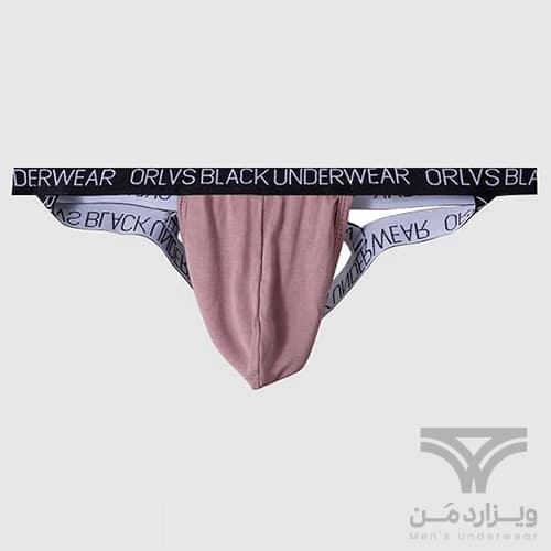 شورت مردانه جاک استرپ بکلس بنددار Men’s Modal Cross Strap Jockstrap Thongs اورجینال وارداتی برند ORLVS فانتزی پشت باز — تصویر ۳