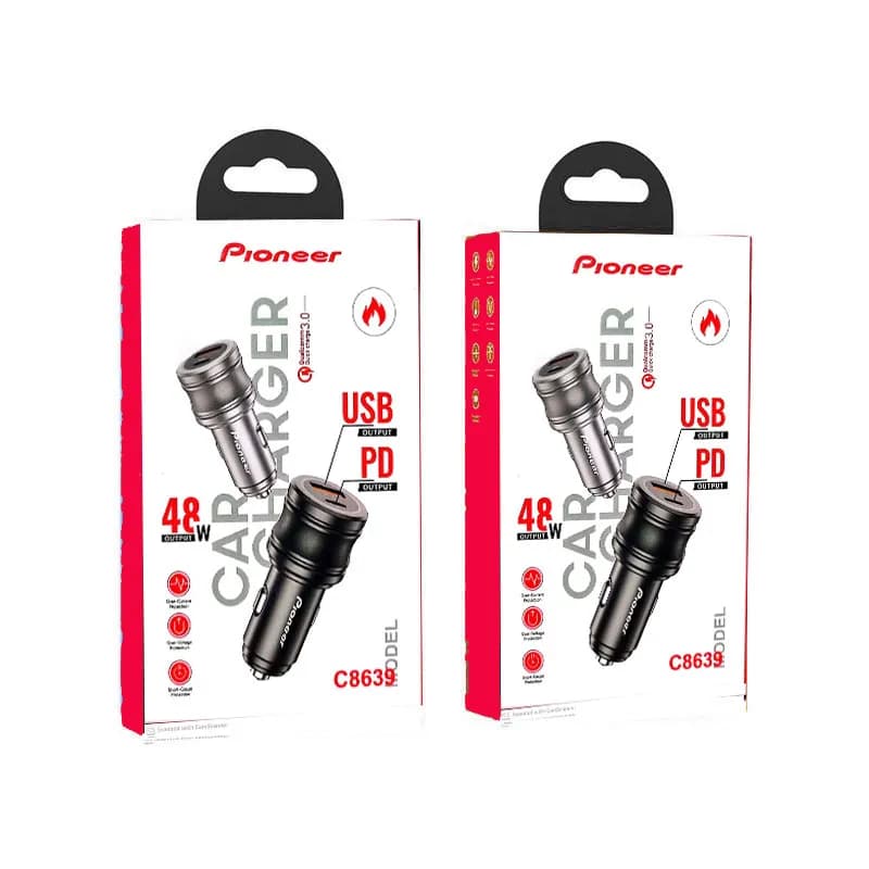 شارژر فندکی پایونیر PIONEER C8639 48W