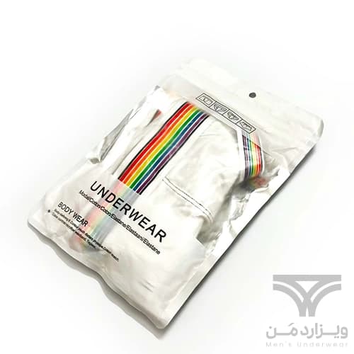 شورت مردانه فانتزی جاک استرپ Jockstrap اورجینال وارداتی برند Tommy dooyao بکلس رنگین کمانی — تصویر ۷