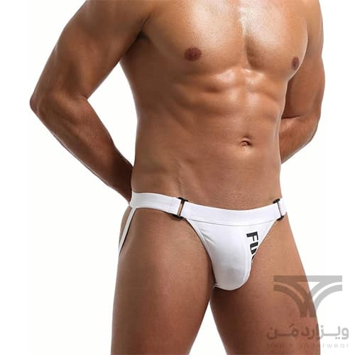 شورت مردانه فانتزی جاک استرپ Jockstrap سگک دار اورجینال وارداتی برند Tommy dooyao بکلس رنگبندی — تصویر ۴