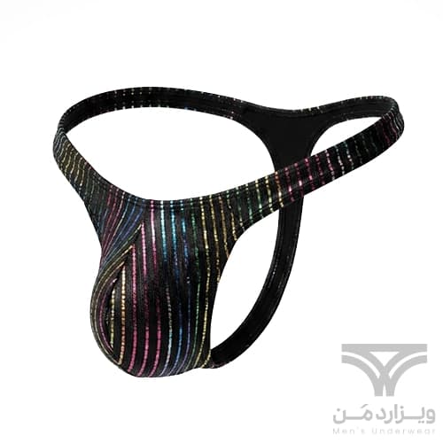 شورت مردانه فانتزی لامبادا Bikini اورجینال وارداتی برند Tommy dooyao بکلس دیسکویی رنگین کمانی