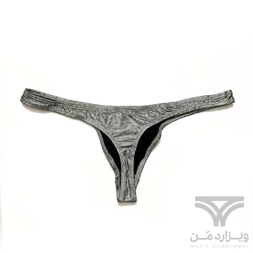 شورت مردانه فانتزی لامبادا Bikini اورجینال وارداتی برند Tommy dooyao بکلس دیسکویی سیلور — تصویر ۵