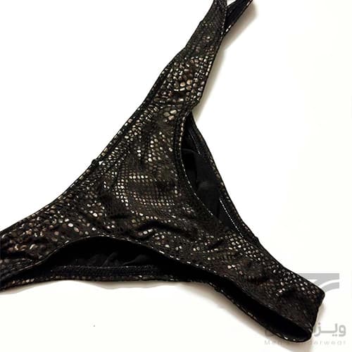شورت مردانه فانتزی لامبادا Bikini اورجینال وارداتی برند Tommy dooyao بکلس دیسکویی پوست ماری — تصویر ۷