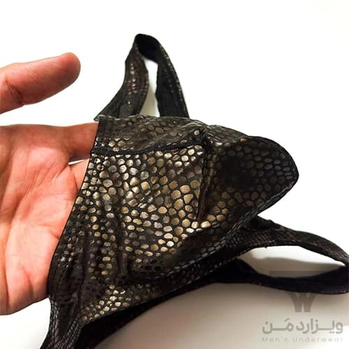 شورت مردانه فانتزی لامبادا Bikini اورجینال وارداتی برند Tommy dooyao بکلس دیسکویی پوست ماری — تصویر ۳