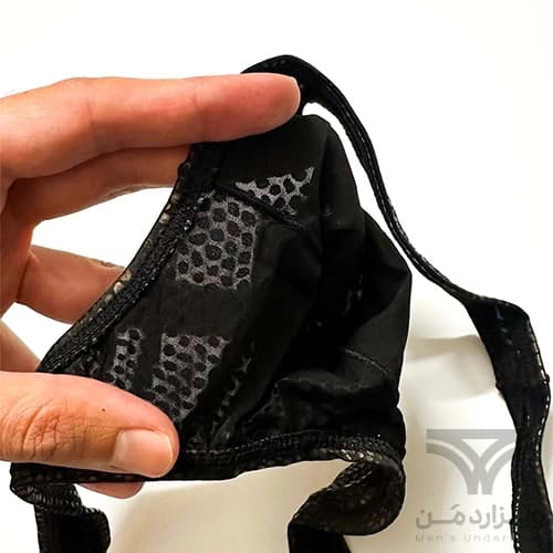 شورت مردانه فانتزی لامبادا Bikini اورجینال وارداتی برند Tommy dooyao بکلس دیسکویی پوست ماری — تصویر ۵