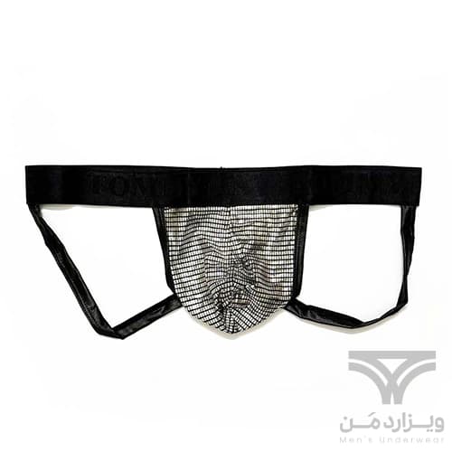 شورت مردانه فانتزی جاک استرپ Jockstrap اورجینال وارداتی برند Tommy dooyao بکلس دیسکویی سیلور — تصویر ۲