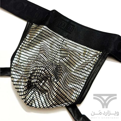 شورت مردانه فانتزی جاک استرپ Jockstrap اورجینال وارداتی برند Tommy dooyao بکلس دیسکویی سیلور — تصویر ۷