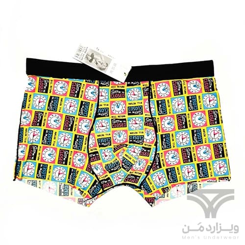 شورت مردانه لیزری یخی پادار کوتاه برند Jiandaier اورجینال وارداتی طرح ساعت