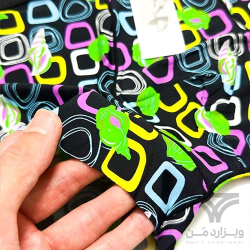 شورت مردانه لیزری یخی پادار کوتاه برند Jiandaier اورجینال وارداتی طرح مربعی — تصویر ۴