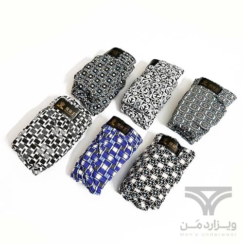 شورت مردانه پادار کوتاه کلاسیک (باکسر) وارداتی Mudiwang پترن دار کش لیفه ای — تصویر ۲