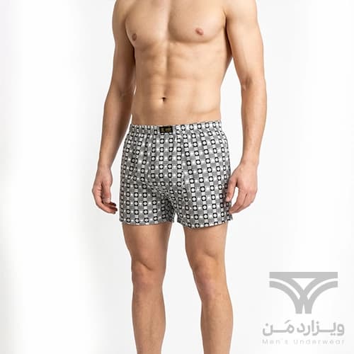 شورت مردانه پادار کوتاه کلاسیک (باکسر) وارداتی Mudiwang پترن دار کش لیفه ای — تصویر ۳