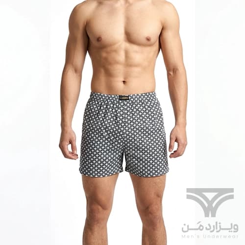 شورت مردانه پادار بلند کلاسیک (باکسر) وارداتی Lianqing پترن دار کش لیفه ای — تصویر ۶