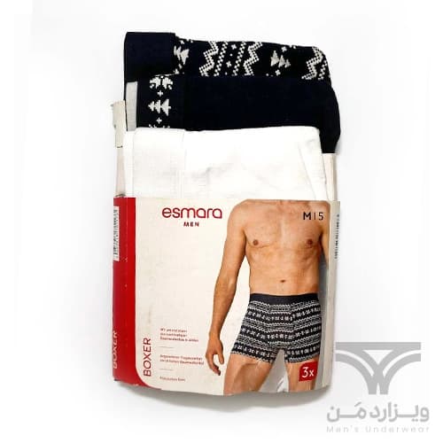 پک 3 تایی شورت مردانه پادار اورجینال Esmara Men (Livergy) آلمان وارداتی طرح زمستان سرمه ای و سفید