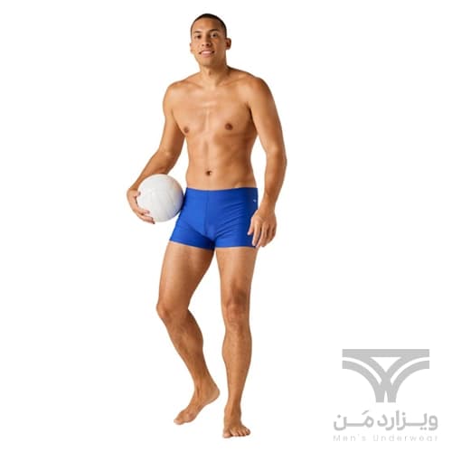 مایو مردانه شنا پادار حرفه ای برند کرویت Crivit آلمان اورجینال وارداتی رنگ آبی — تصویر ۲
