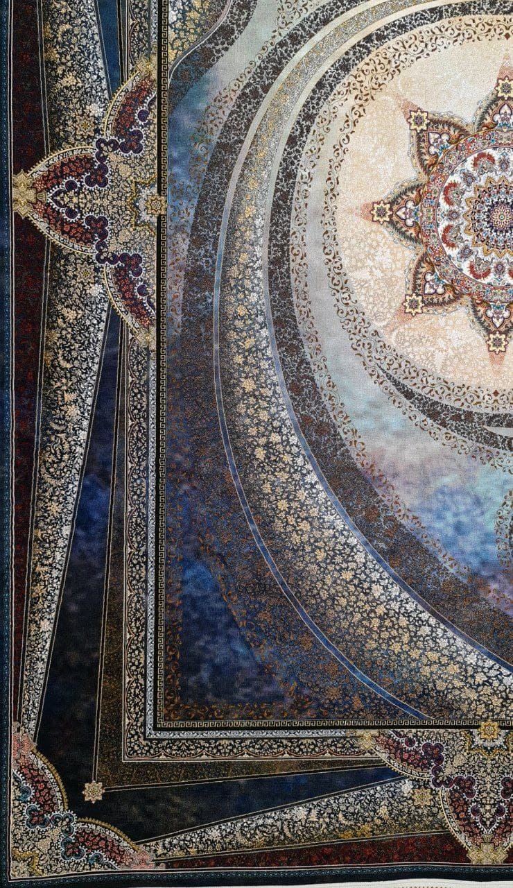 فرش ۱۰۰۰ شانه ساده نقشه کهکشان زمینه کاربنی — تصویر ۴