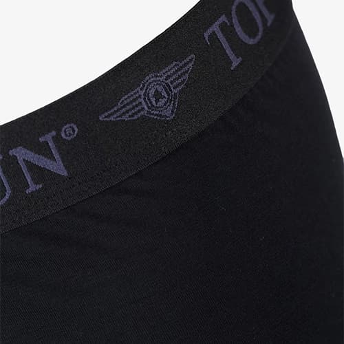 پک 3 تایی شورت مردانه پادار (باکسر بریف) اورجینال Top Gun وارداتی ترکیه مشکی — تصویر ۲