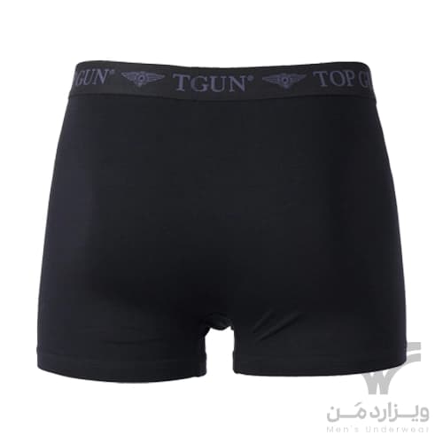 پک 3 تایی شورت مردانه پادار (باکسر بریف) اورجینال Top Gun وارداتی ترکیه مشکی — تصویر ۳