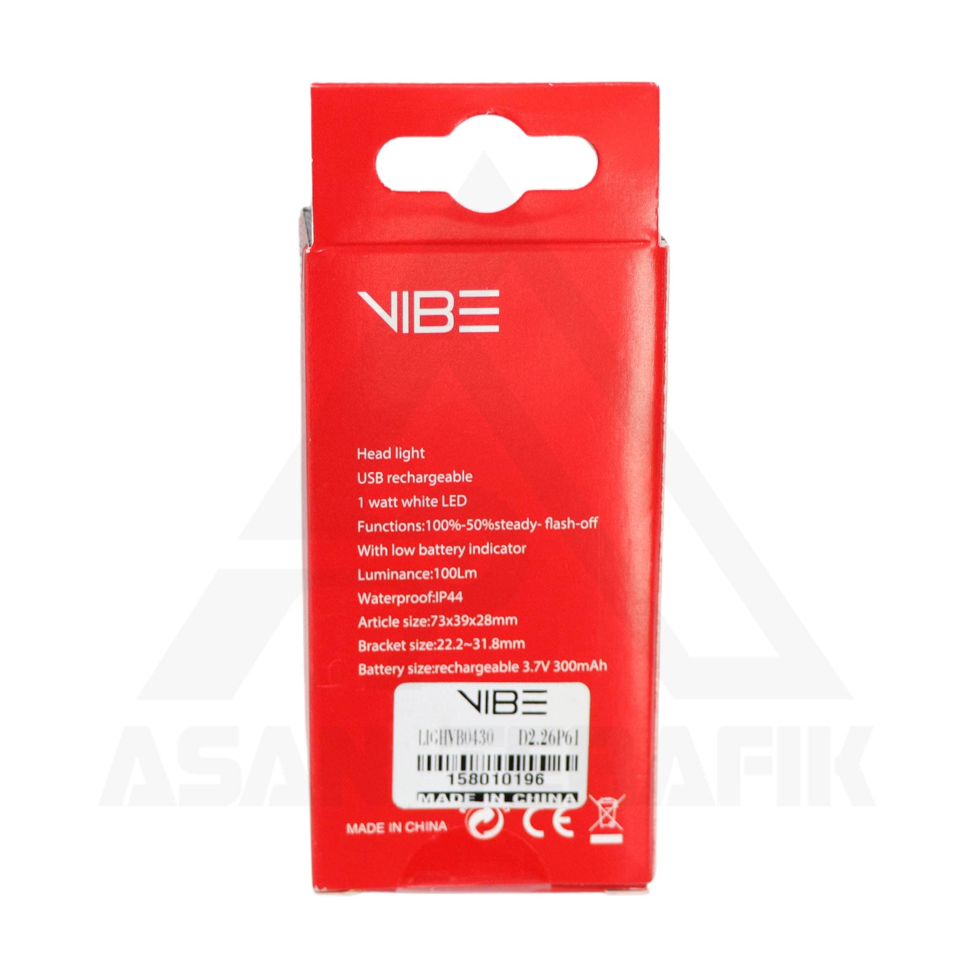 چراغ جلو دوچرخه شارژی VIBE LIGHVB0430 — تصویر ۳