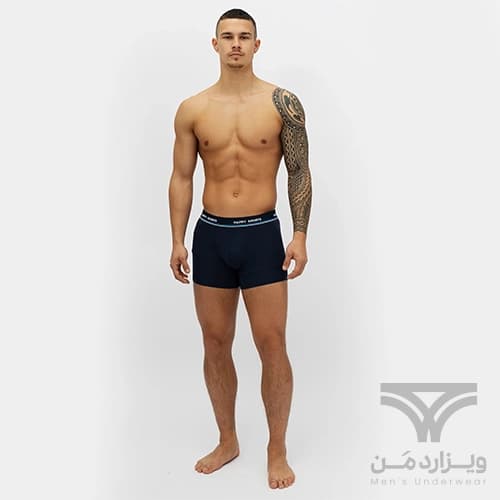 پک 2 تایی شورت مردانه پادار اورجینال هپی شورتس Happy Shorts آلمان وارداتی طرح آبنبات عصایی (Candy Cane) کریسمس — تصویر ۵