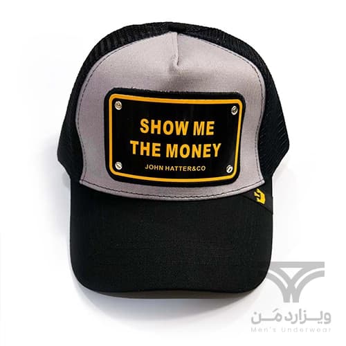 کلاه کپ (لبه دار) جان هتر John Hatter & CO مدل Show Me The Money مشکی طوسی پشت توری — تصویر ۳