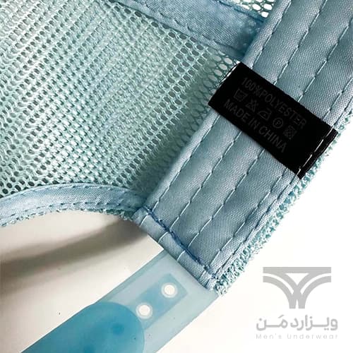 کلاه کپ (لبه دار) جان هتر John Hatter & CO مدل Work Hard Play Harder آبی طوسی پشت توری — تصویر ۵
