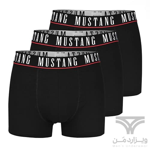 پک 3 تایی شورت مردانه پادار (باکسر بریف) اورجینال Mustang آلمان وارداتی