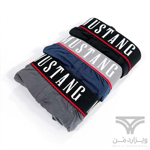 پک 3 تایی شورت مردانه پادار (باکسر بریف) اورجینال Mustang آلمان وارداتی — تصویر ۵