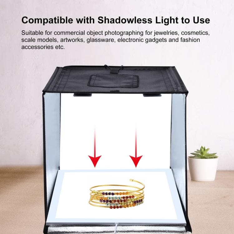 جعبه نور PULUZ PU5060 | چادر عکاسی 60×60 با نور LED 5500K — تصویر ۴