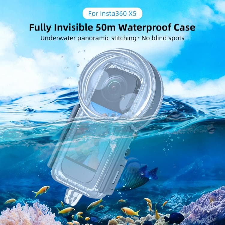 قاب ضد آب Insta360 X5 مدل PULUZ PU1206T | غواصی تا 50 متر — تصویر ۲