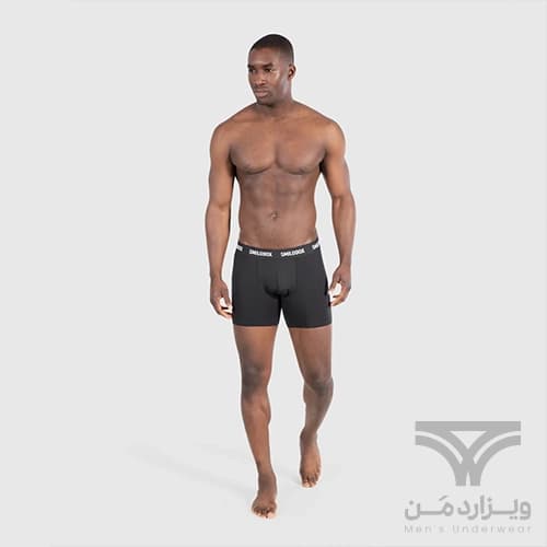 پک 3 تایی شورت مردانه پادار (باکسر-بریف) اورجینال Smilodox آلمان وارداتی مشکی — تصویر ۲