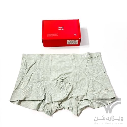 پک 3 تایی شورت مردانه پادار (باکسر بریف) اورجینال وارداتی برند میو Miiow بنفش سبز — تصویر ۵