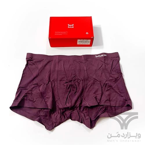 پک 3 تایی شورت مردانه پادار (باکسر بریف) اورجینال وارداتی برند میو Miiow بنفش سبز — تصویر ۴