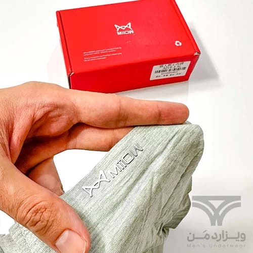 پک 3 تایی شورت مردانه پادار (باکسر بریف) اورجینال وارداتی برند میو Miiow بنفش سبز — تصویر ۲