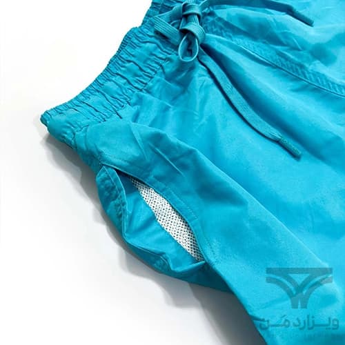 شلوارک سونایی و مایو مردانه اورجینال وارداتی برند Calvin Klein کلوین کلاین آستردار آبی فیروزه ای — تصویر ۲