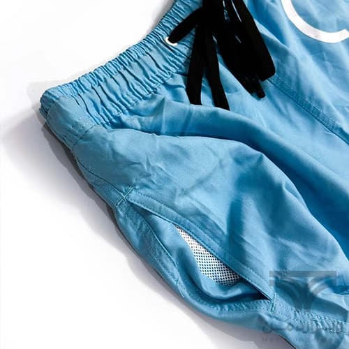 شلوارک سونایی و مایو مردانه اورجینال وارداتی برند Calvin Klein کلوین کلاین آستردار آبی روشن — تصویر ۲