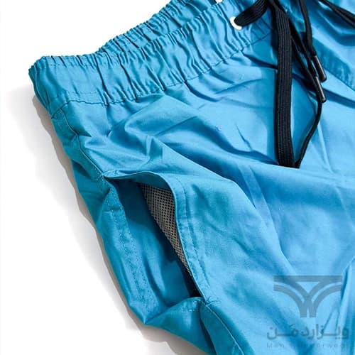 شلوارک سونایی و مایو مردانه اورجینال وارداتی برند Calvin Klein کلوین کلاین آستردار سبزآبی — تصویر ۲