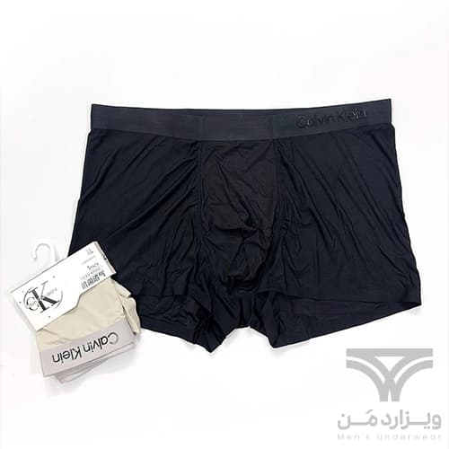 شورت مردانه ابریشم شیشه ای پادار کلوین کلاین Calvin Klein وارداتی آنتی باکتریال پاستیلی لوگو ژله ای برجسته — تصویر ۳
